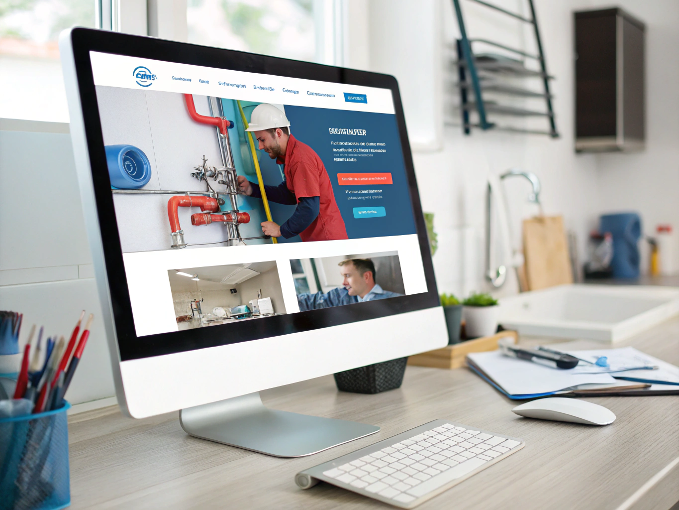 Modern website design for a local plumbing business